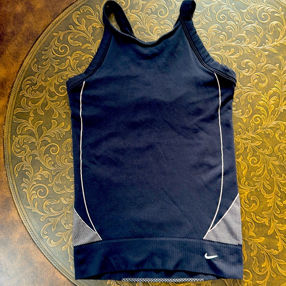 Nike athletic tank top with built in bra. Size L.